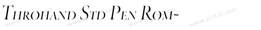Throhand Std Pen Rom字体转换